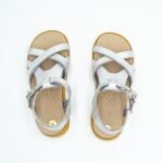 Sandalia de Cuero Adriana Color Plata - Imagen 3