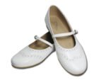 Zapato Primera Comunión Picado Color Blanco - Modelo Valeria