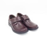 Zapato de Cuero Liam Pega Pega Color Guinda - Imagen 2