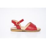 Sandalia de Cuero Melody Color Rojo