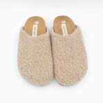 Pantuflas Zuecos Wooly Color Beige - Imagen 4