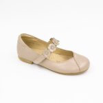 Ballerina de Cuero Natalie Color Rosa Metálico