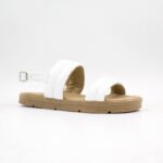 Sandalias de Cuero Jessica Color Blanco