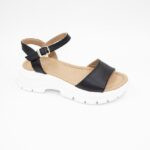 Sandalias de Cuero Melanie Color Negro