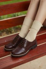 Zapato Oxford Color Guinda - Imagen 3