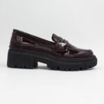 Loafers Mafe de Cuero Charol Color Guinda - Imagen 2