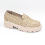 Loafers Mafe de Cuero Charol Color Beige