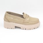 Loafers Mafe de Cuero Charol Color Beige - Imagen 2