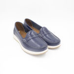 Mocasín Antonia de Cuero Color Azul - Imagen 2