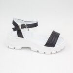 Sandalias de Cuero Minela Color Negro