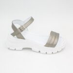 Sandalias de Cuero Minela Color Plata