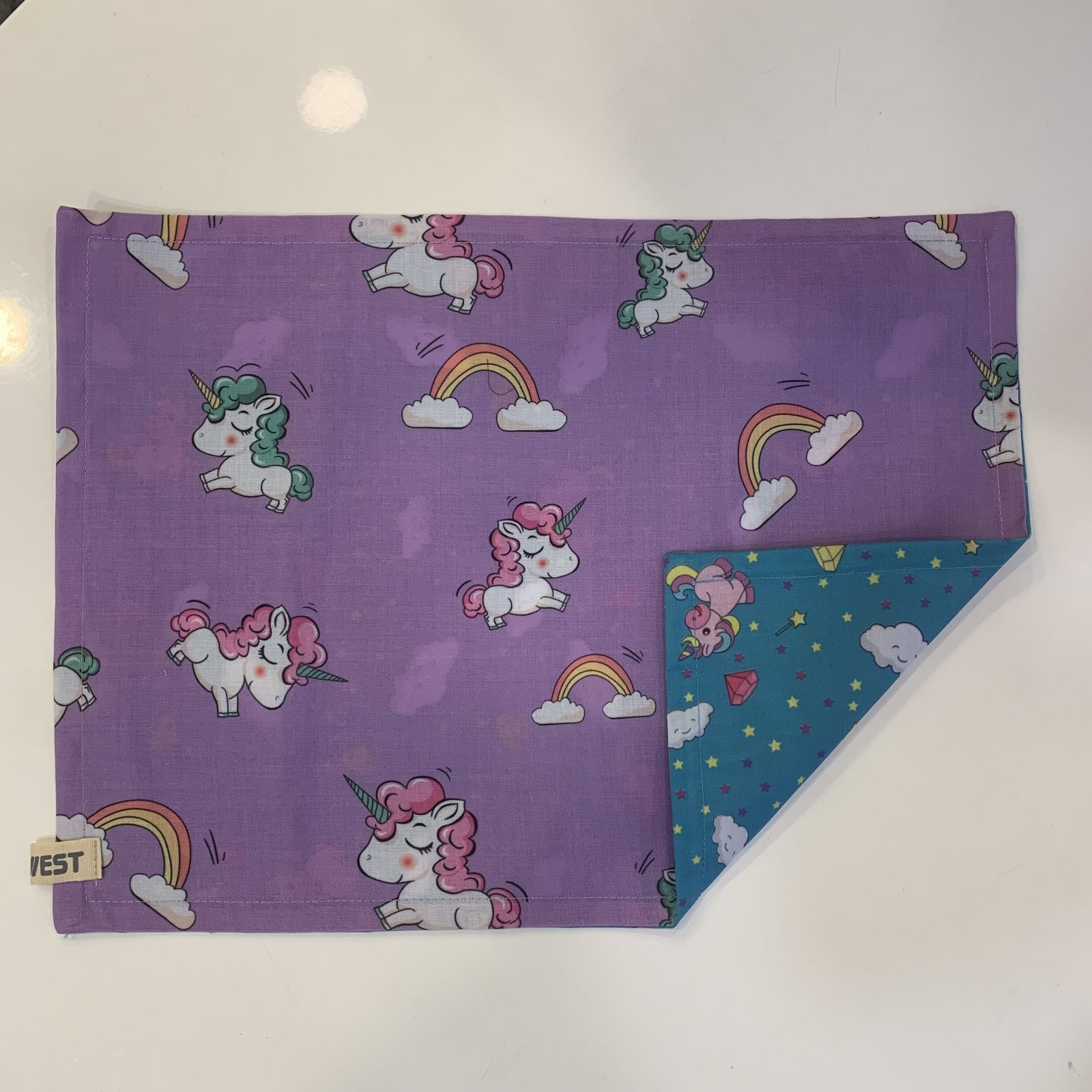 Individuales de tela - Arcoíris Unicornio - Imagen 1