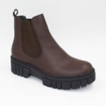 Botines Sofía de Cuero Marrón