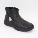 Botines de Cuero Charol Cayetana Color Negro