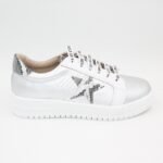 Zapatillas de Cuero Stars Color Blanco c/Plata - Imagen 2