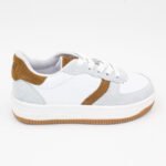Zapatillas Smash Pasador Color Blanco/Mostaza Far West - Imagen 2