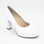 Zapatos de cuero Taco 7 Atenea Color Blanco