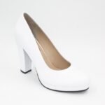 Zapatos de cuero Taco 9 Atenea Color Blanco