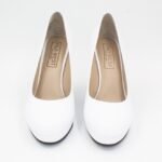 Zapatos de cuero Taco 9 Atenea Color Blanco - Imagen 3