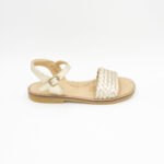 Sandalia de Cuero Moana Color Dorado