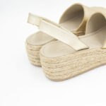 Sandalias Plataforma Mujer Becca-2601 Cuero Dorado - Imagen 3