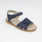 Sandalia de Cuero Cloe Color Azul