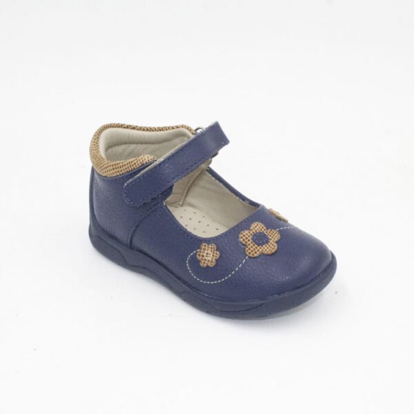 Zapato Pibe Lea Cuero Color Azul