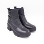 Botines Lila de Cuero Negro - Imagen 2