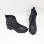 Botines Lila de Cuero Negro - Imagen 3