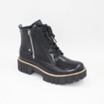 Botines Leila de Cuero Color Negro