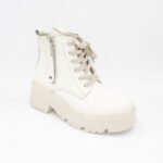 Botines Alissa de Cuero Color Hueso