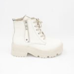 Botines Alissa de Cuero Color Hueso - Imagen 2