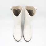Botas Texanas Mid de Cuero Color Hueso - Imagen 3
