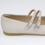 Ballerinas Brunella de Cuero Color Manteca - Imagen 3