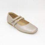 Ballerinas Brunella de Cuero Color Rosa Metalico
