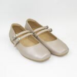 Ballerinas Brunella de Cuero Color Rosa Metalico - Imagen 2