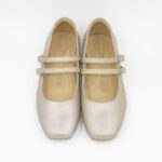 Ballerinas Brunella de Cuero Color Rosa Metalico - Imagen 4