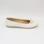 Ballerinas Monroe-2501 Cuero Hueso Mujer