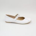 Ballerina de Cuero Natalie Color Blanco