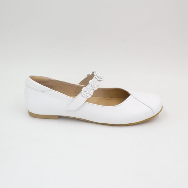 Ballerina de Cuero Natalie Color Blanco