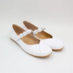 Ballerina de Cuero Natalie Color Blanco - Imagen 2
