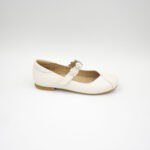 Ballerina de Cuero Natalie Color Hueso