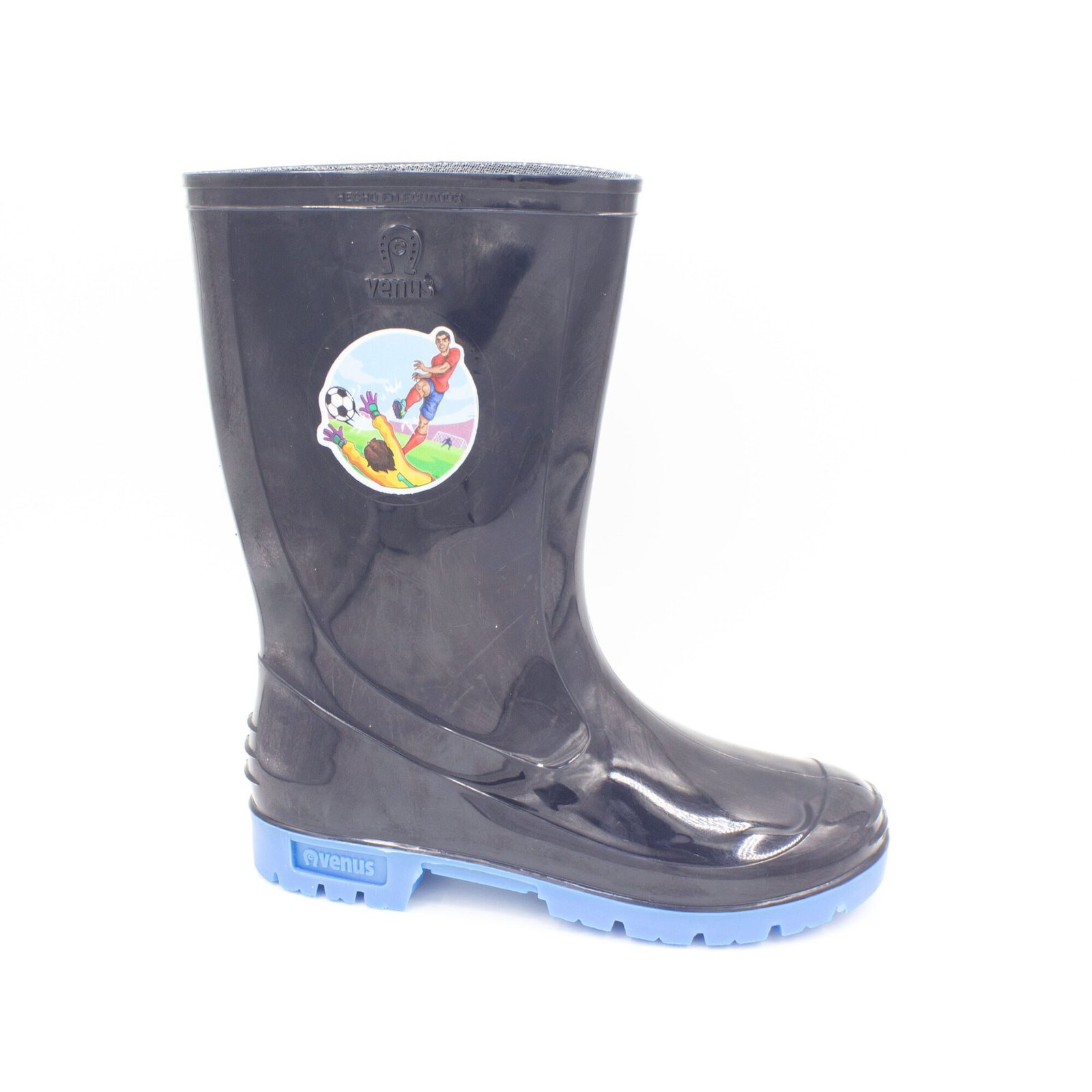 Botas Hule Niño Para Lluvia Modelo Crack Azul - Imagen 1