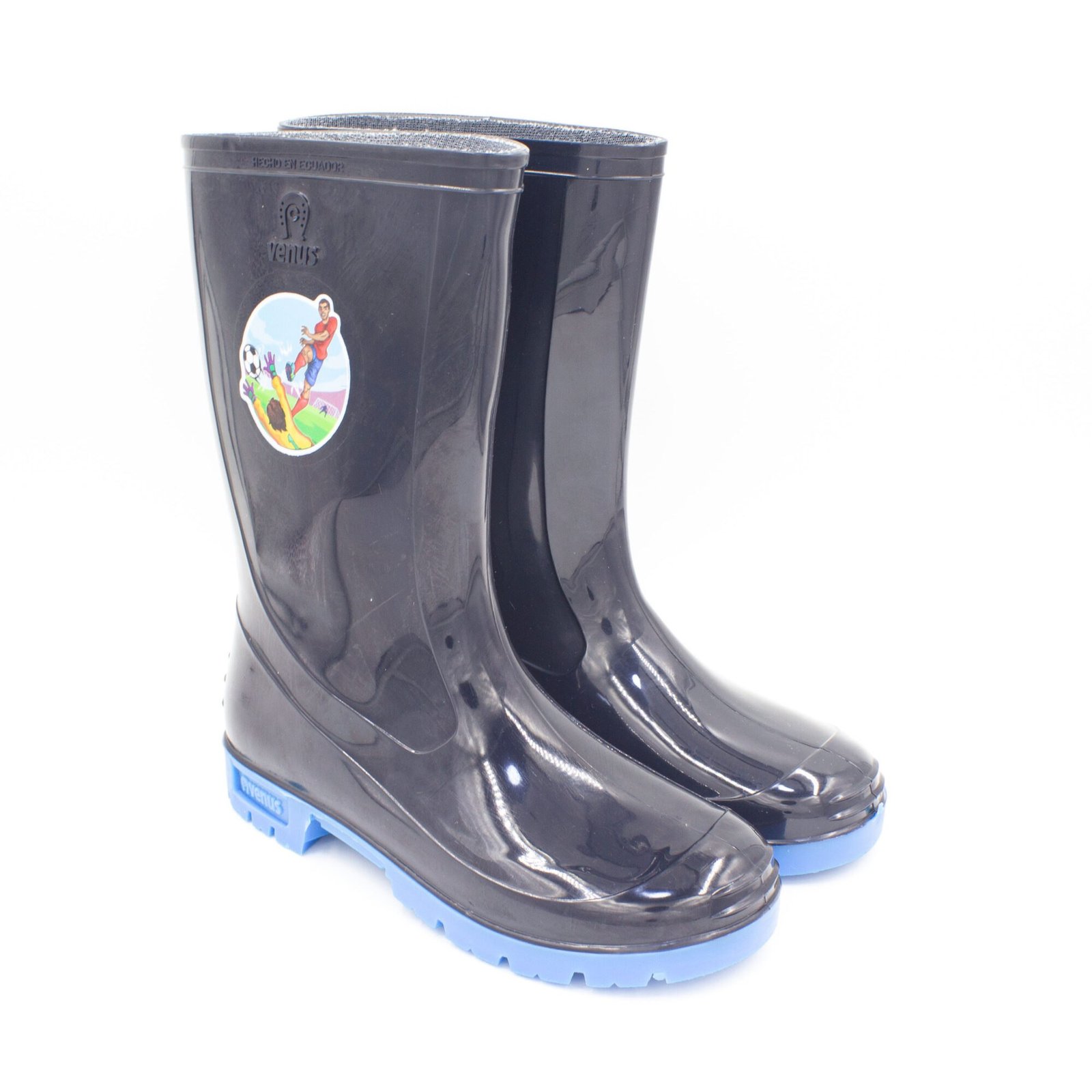 Botas Hule Niño Para Lluvia Modelo Crack Azul - Imagen 2