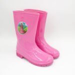 Botas Hule Niña Para Lluvia Modelo Realeza Fucsia - Imagen 2