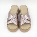 Sandalias de Cuero Damaris Color Rosa Metálico - Imagen 4