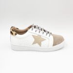 Zapatillas de Cuero Stars 2.0 Color Blanco c/Beige