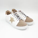 Zapatillas de Cuero Stars 2.0 Color Blanco c/Beige - Imagen 2