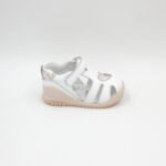 Sandalias Franciscanas de Cuero Brissia Color blanco