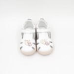 Sandalias Franciscanas de Cuero Brissia Color blanco - Imagen 4